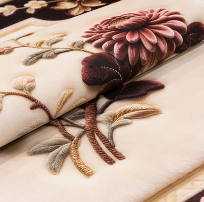 سجادة طباعة ديجيتال 7D - Royal Flora - (Dark Red)