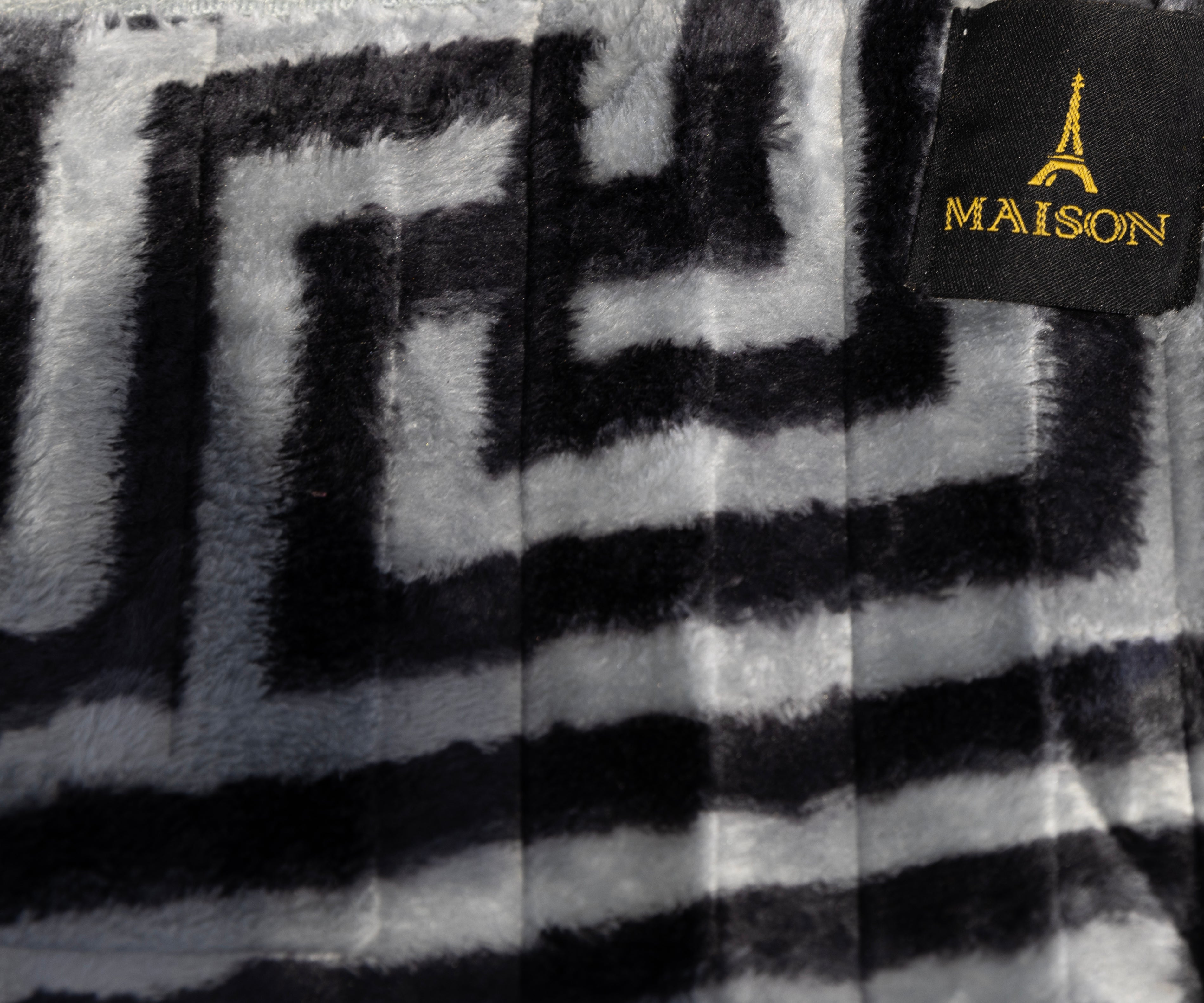 Blanket Printed French Design (Grey)
