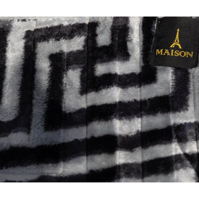printed french blanket grey