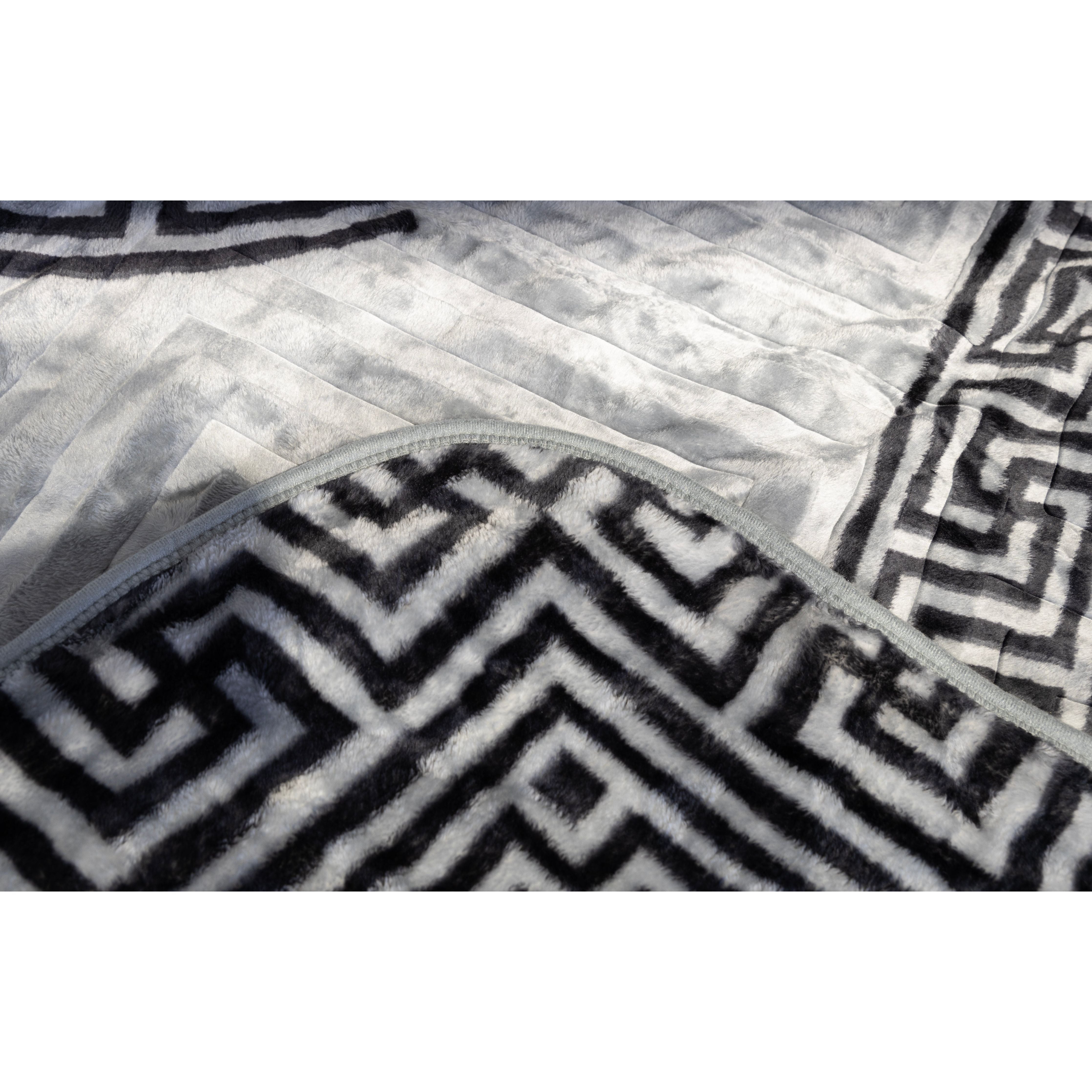 printed french blanket grey