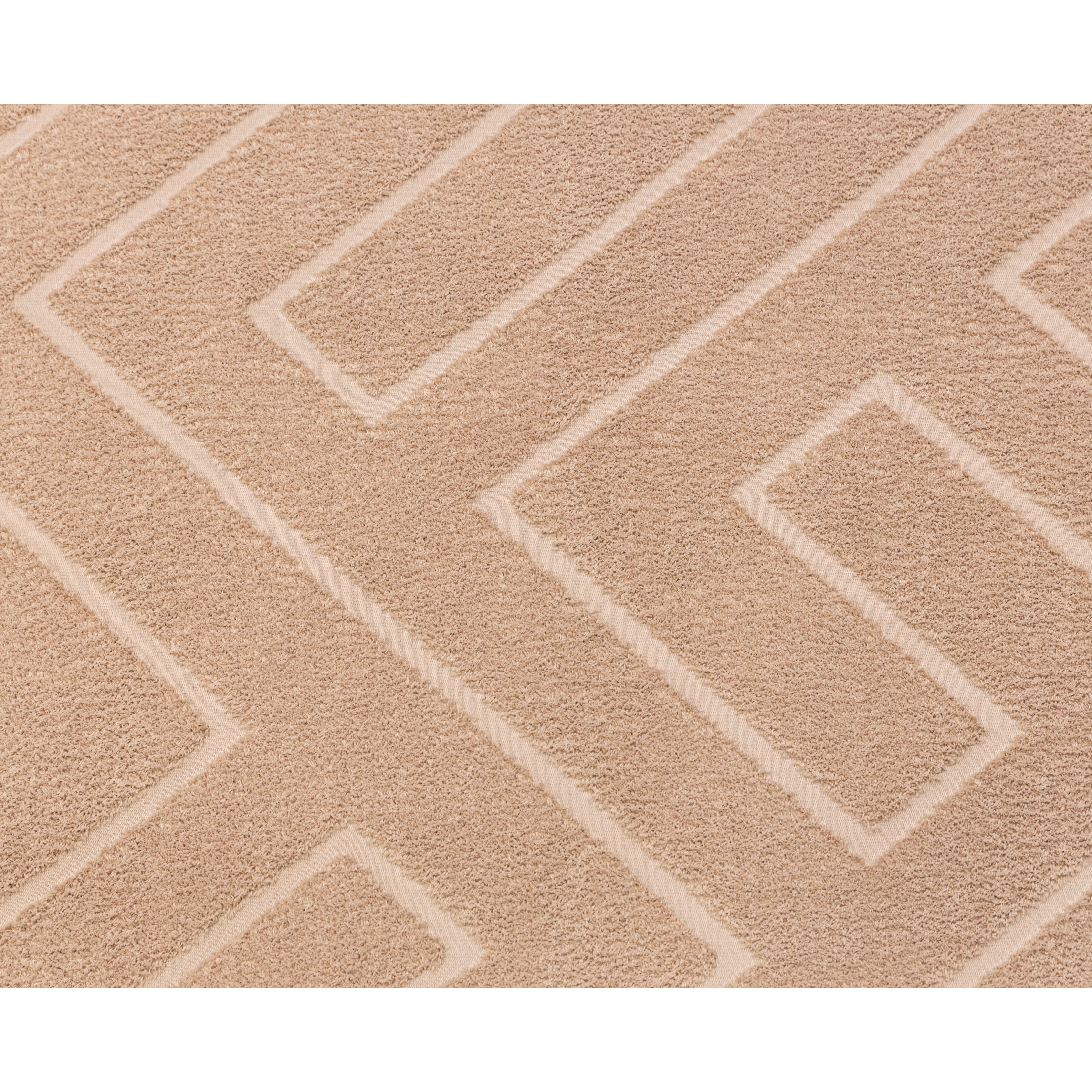 Elite Jacquard Corridor Carpet Geometric Pattern (Beige)