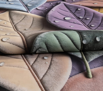 Dew Leaves - (Mouve) 7D Digital Carpet Printed