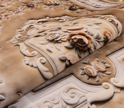 Rose Palace - (Beige) 7D Digital Carpet Printed