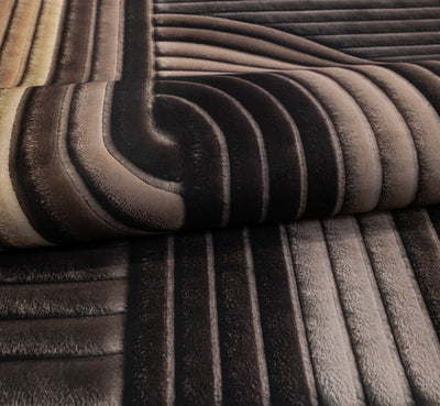 Soft Waves - (Brown) 7D Digital Carpet Printed