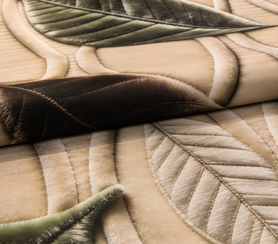 Forest Leaves - (Beige) 7D Digital Carpet Printed