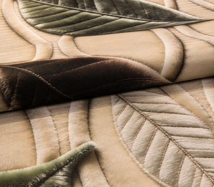 Forest Leaves - (Beige) 7D Digital Carpet Printed