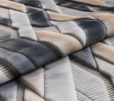 Modern Chevron - (Dark Grey) 7D Digital Carpet Printed