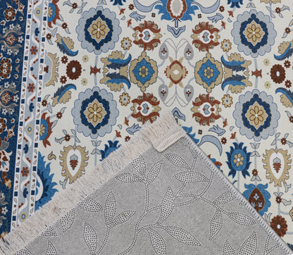 Victoria Blue digital corridor carpet