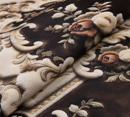 سجادة طباعة ديجيتال 7D - (بني × بيج) - Ribbon Weave