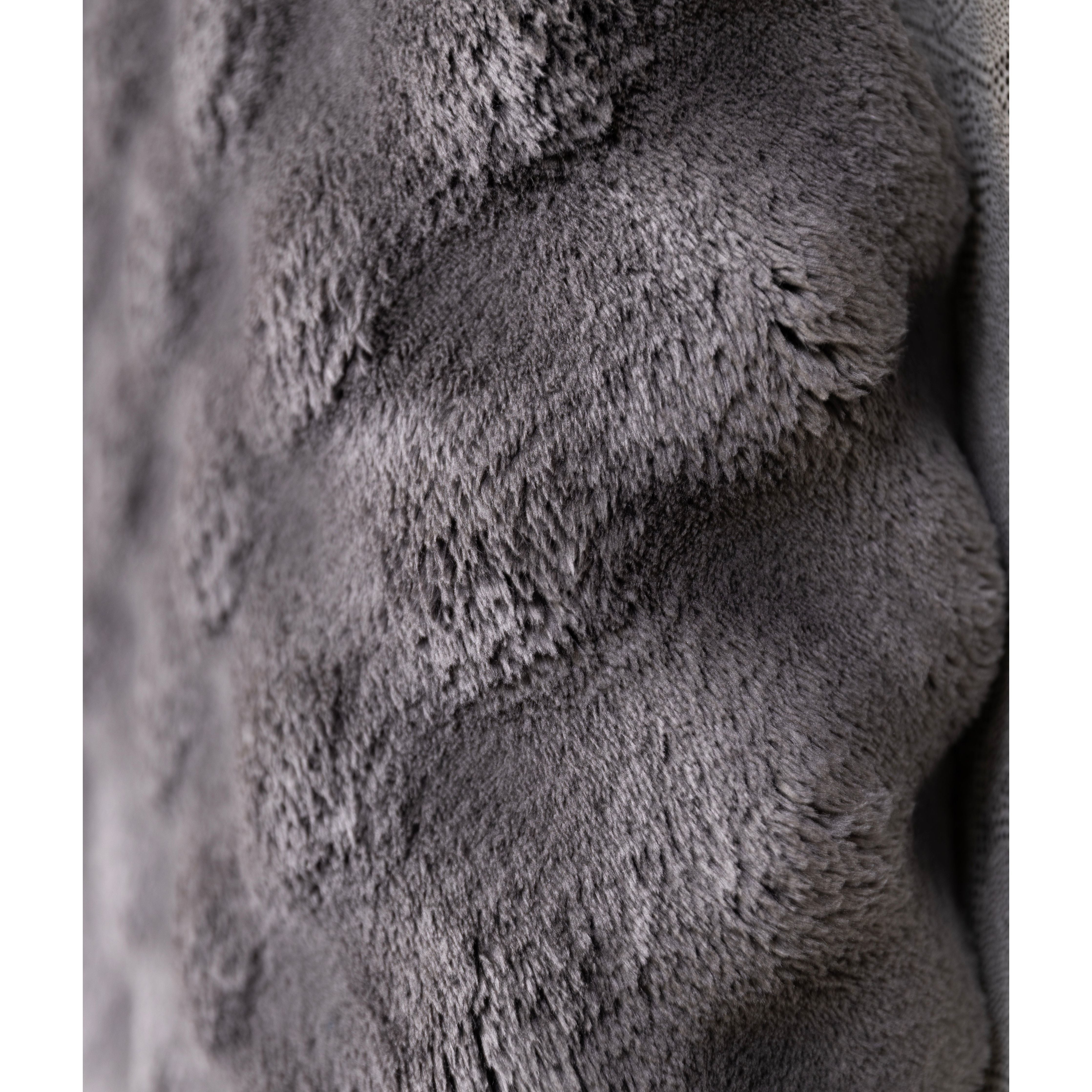 dark grey velvet pile carpet