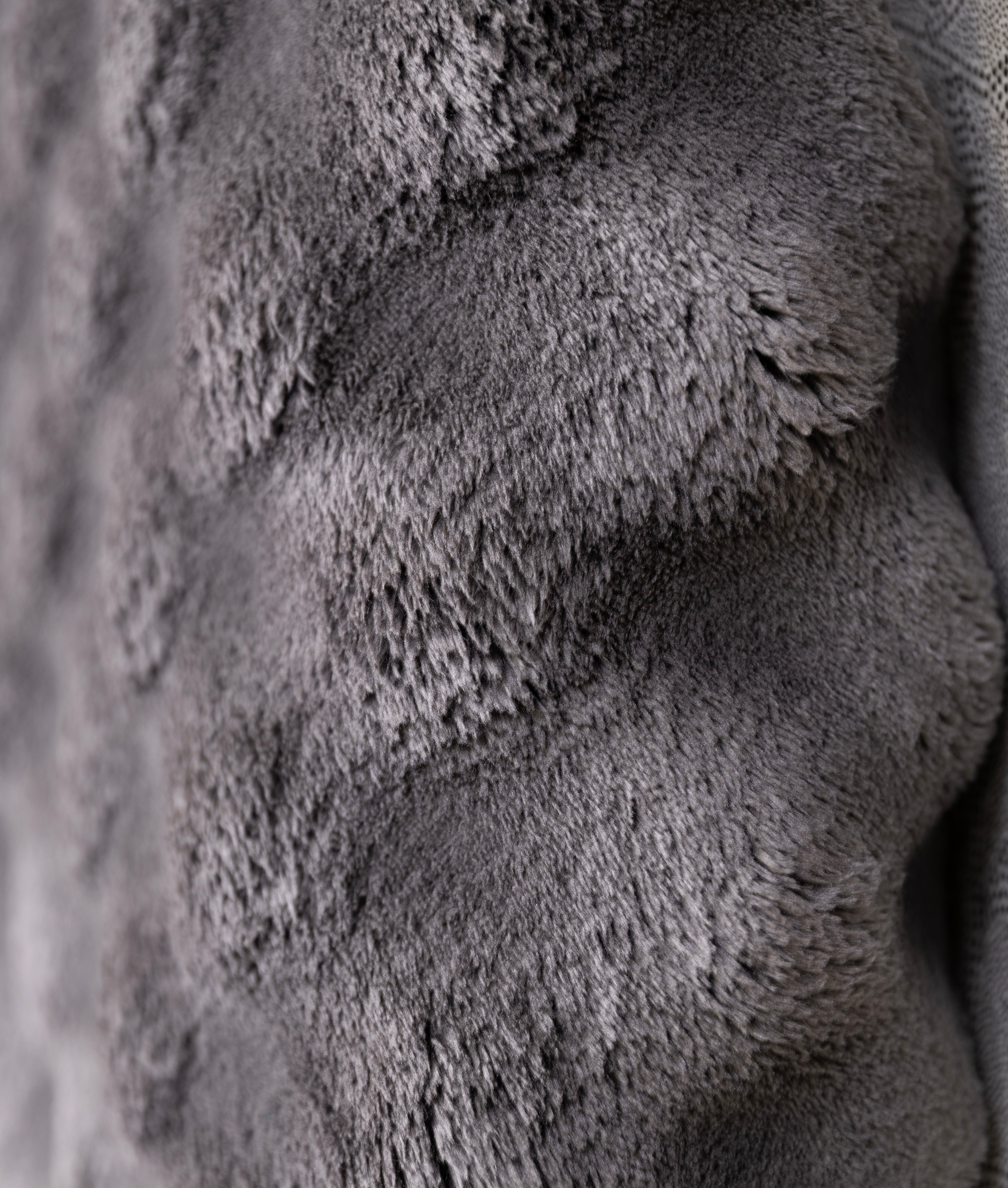 Velvet Pile Carpet Dark Grey