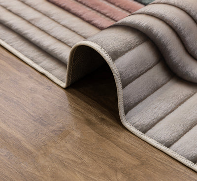 Soft Waves - (Biege) 7D Digital Carpet Printed