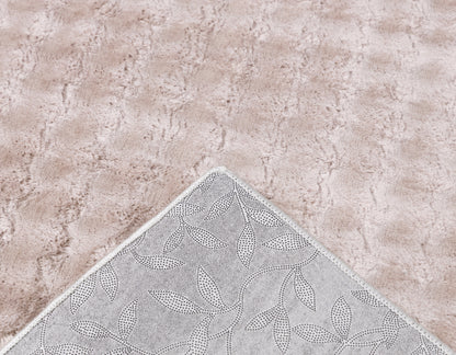 Velvet Pile Hallway Carpet Beige