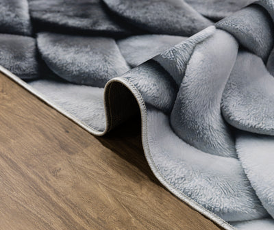 Ribbon Weave - (Dark Grey) 7D Digital Carpet Printed