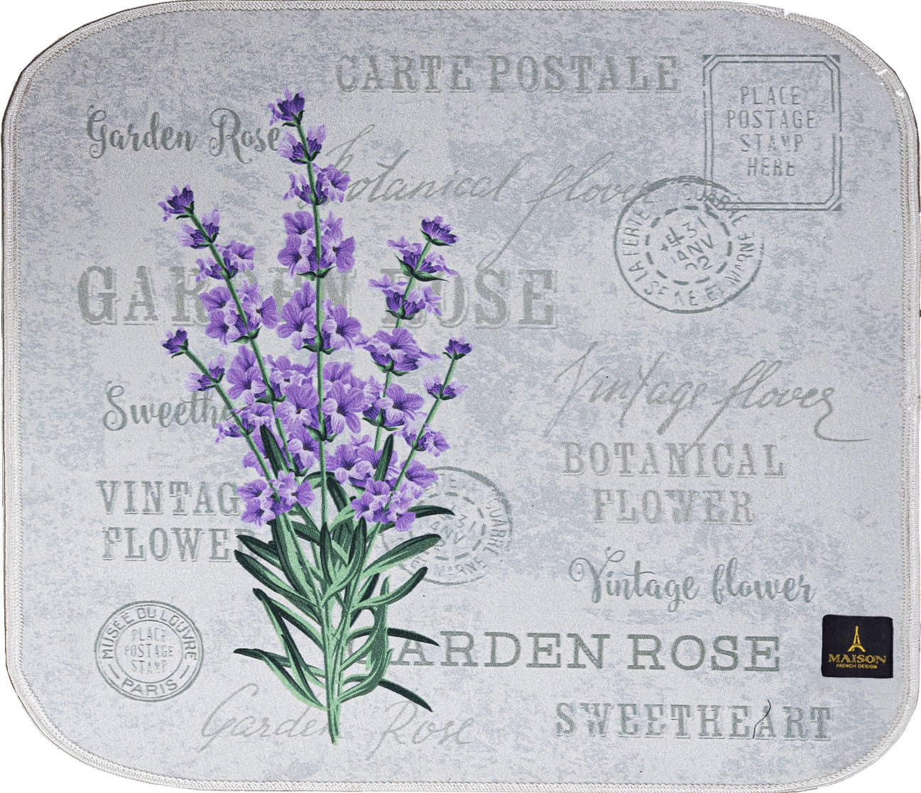 طقم دواسات حمام 3D مضادة للانزلاق Lavender Bloom