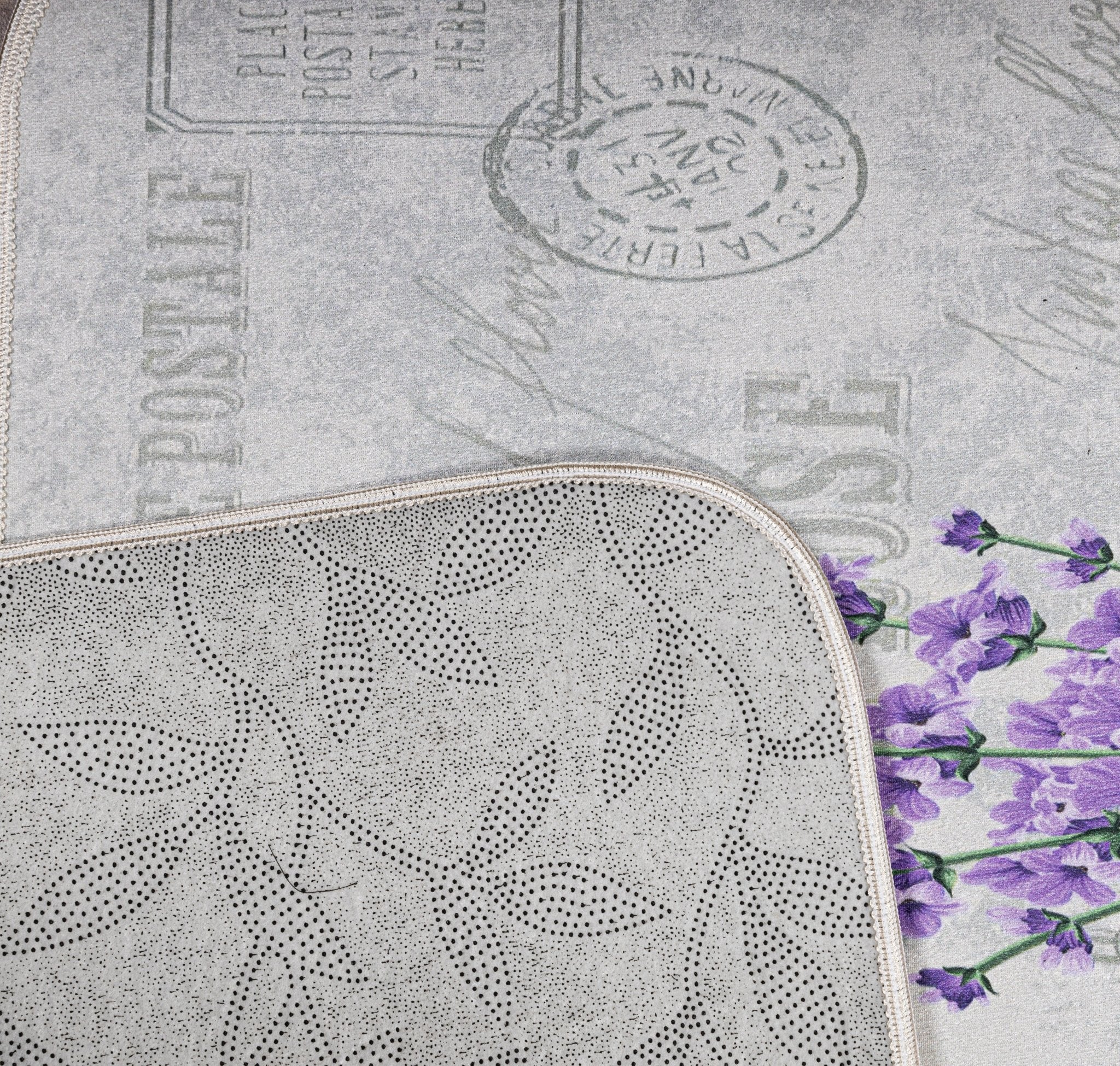 طقم دواسات حمام 3D مضادة للانزلاق Lavender Bloom