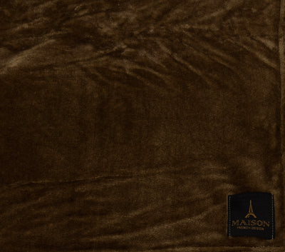 Flannel Fleece Throw Blanket (Mocha)
