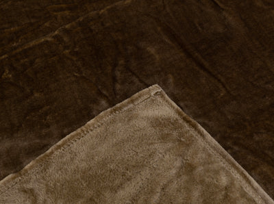 Flannel Fleece Throw Blanket (Mocha)