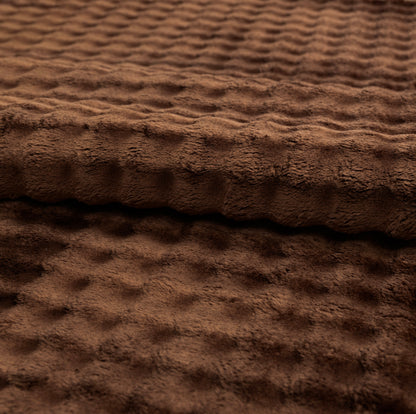 Velvet Pile Hallway Carpet Brown