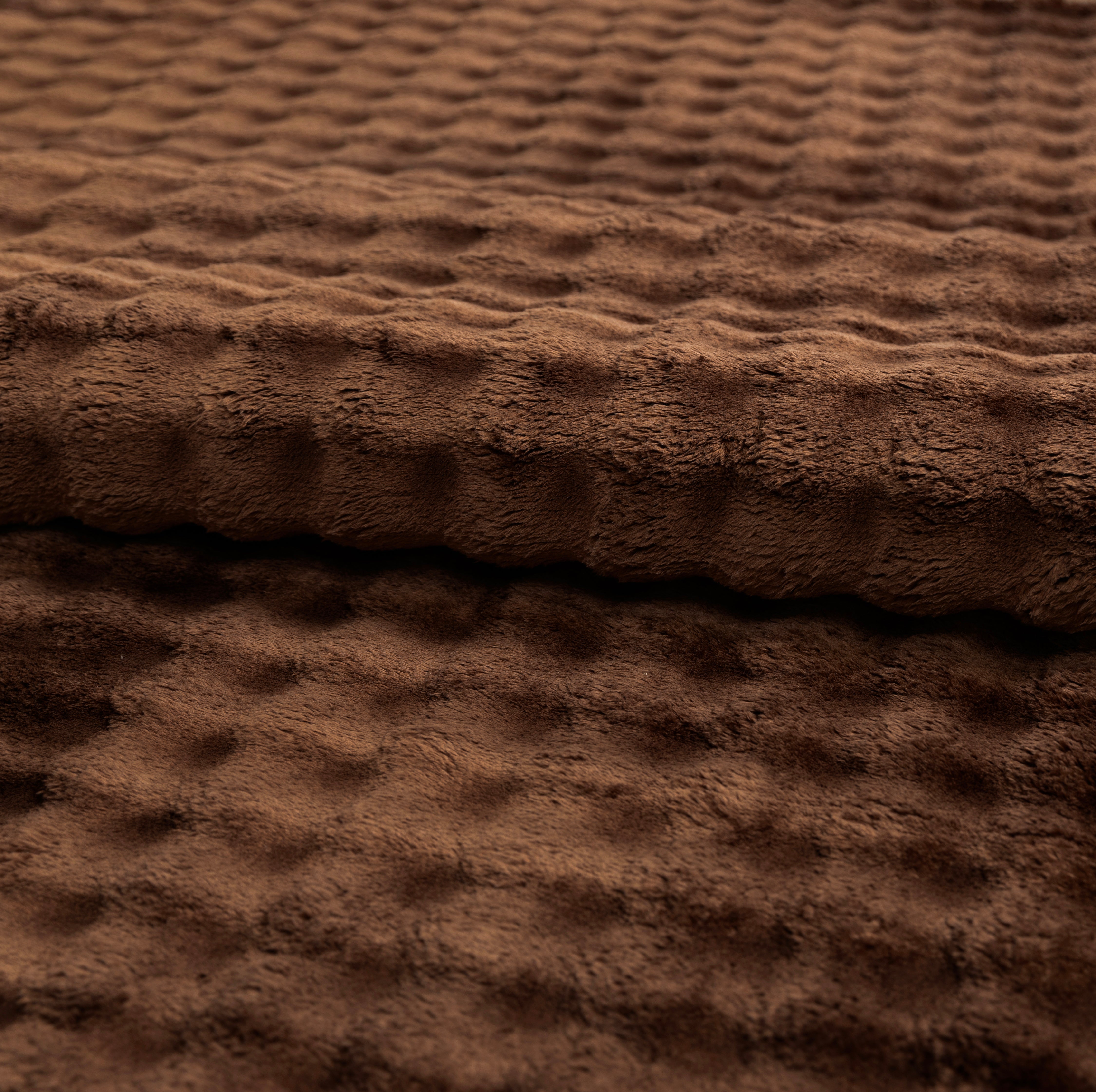 Velvet Pile Hallway Carpet Brown