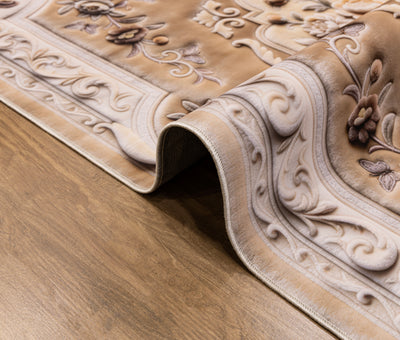 Rose Palace - (Beige) 7D Digital Carpet Printed