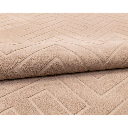 Elite Jacquard Corridor Carpet Geometric Pattern (Beige)