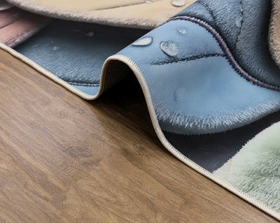 Dew Leaves - (Mouve) 7D Digital Carpet Printed