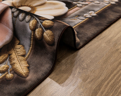 Magnolia - (Brown) 7D Digital Carpet Printed