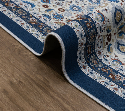 Victoria Blue digital corridor carpet