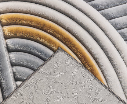 سجادة طباعة ديجيتال 7D - (بني × بيج) - Ribbon Weave
