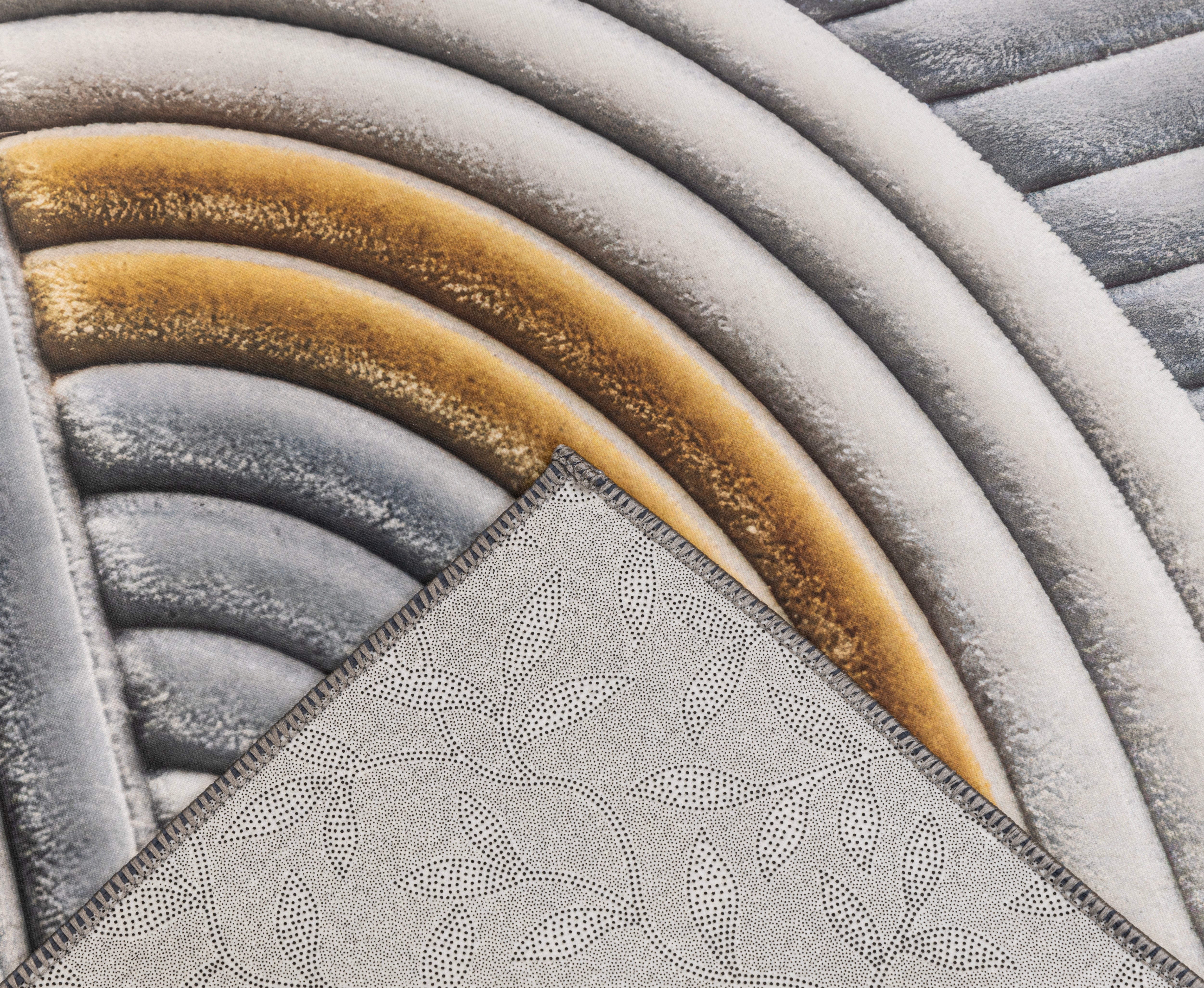 سجادة طباعة ديجيتال 7D - (بني × بيج) - Ribbon Weave
