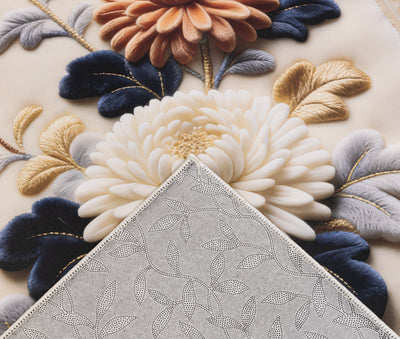 Royal Flora - (Blue) 7D Digital Carpet Printed