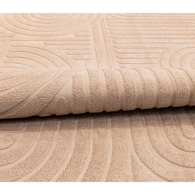 Elite Jacquard Corridor Carpet Modern Pattern (Beige)