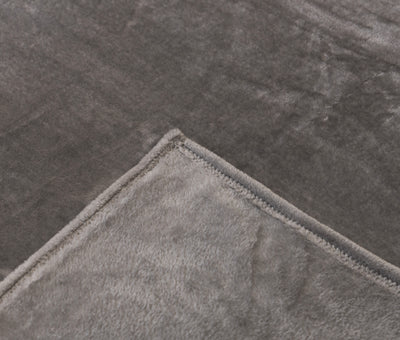 Flannel Fleece Throw Blanket (Gray)