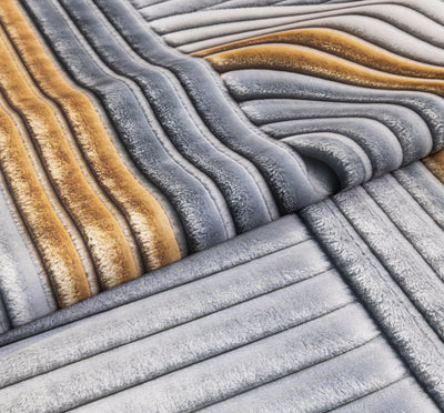 Soft Waves - (Dark Grey) 7D Digital Carpet Printed