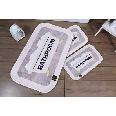 3d digital bathroom mat set