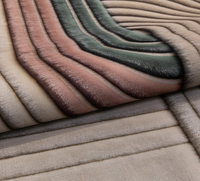 Soft Waves - (Biege) 7D Digital Carpet Printed