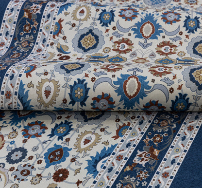 Victoria Blue digital corridor carpet