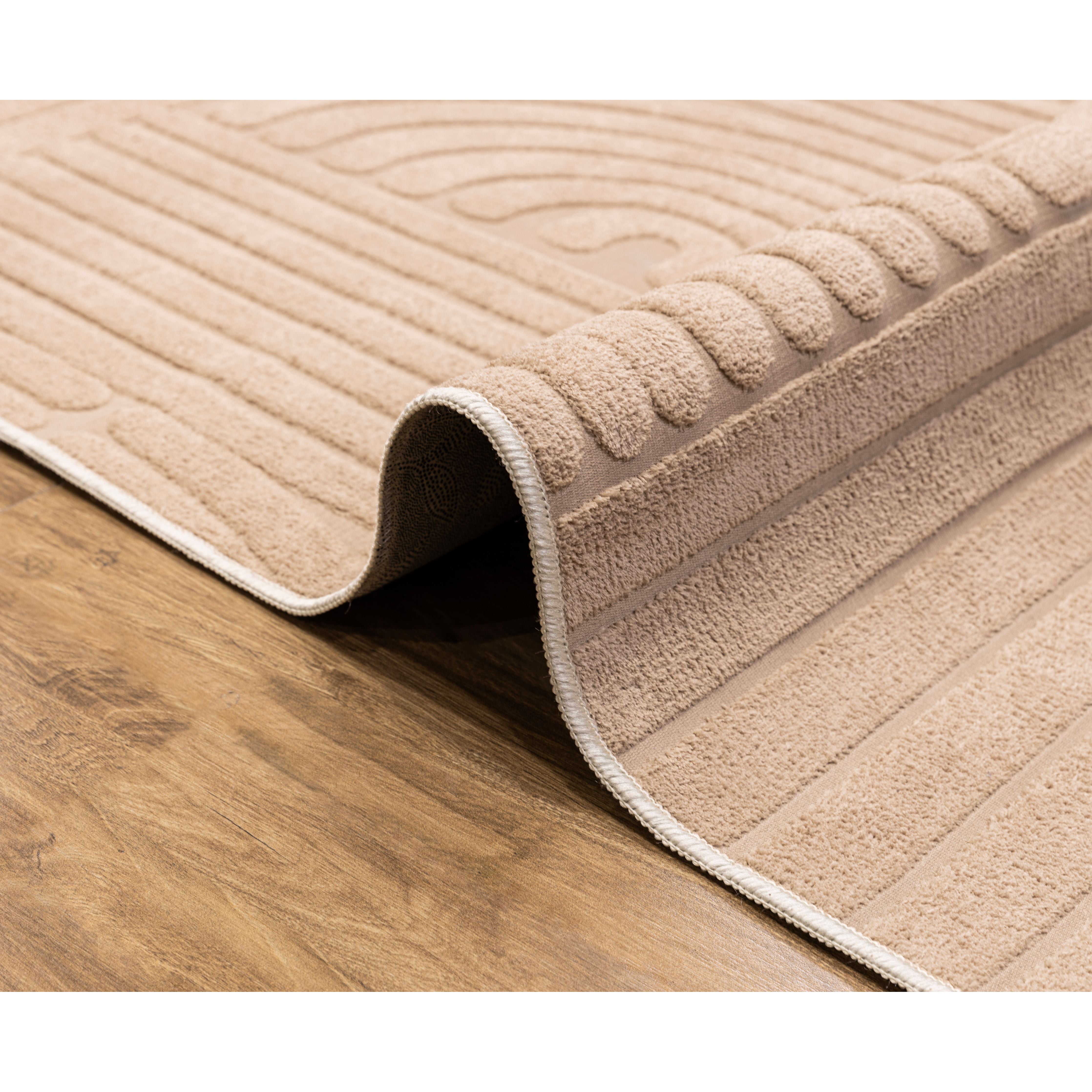 Elite Jacquard Carpet Modern Pattern (Beige)