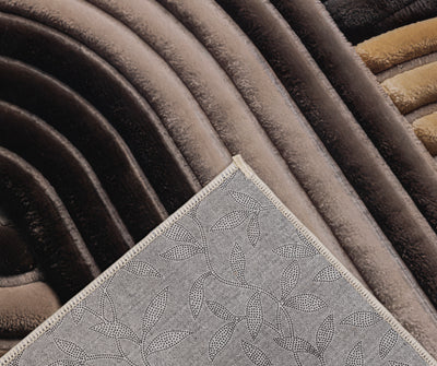 Soft Waves - (Brown) 7D Digital Carpet Printed