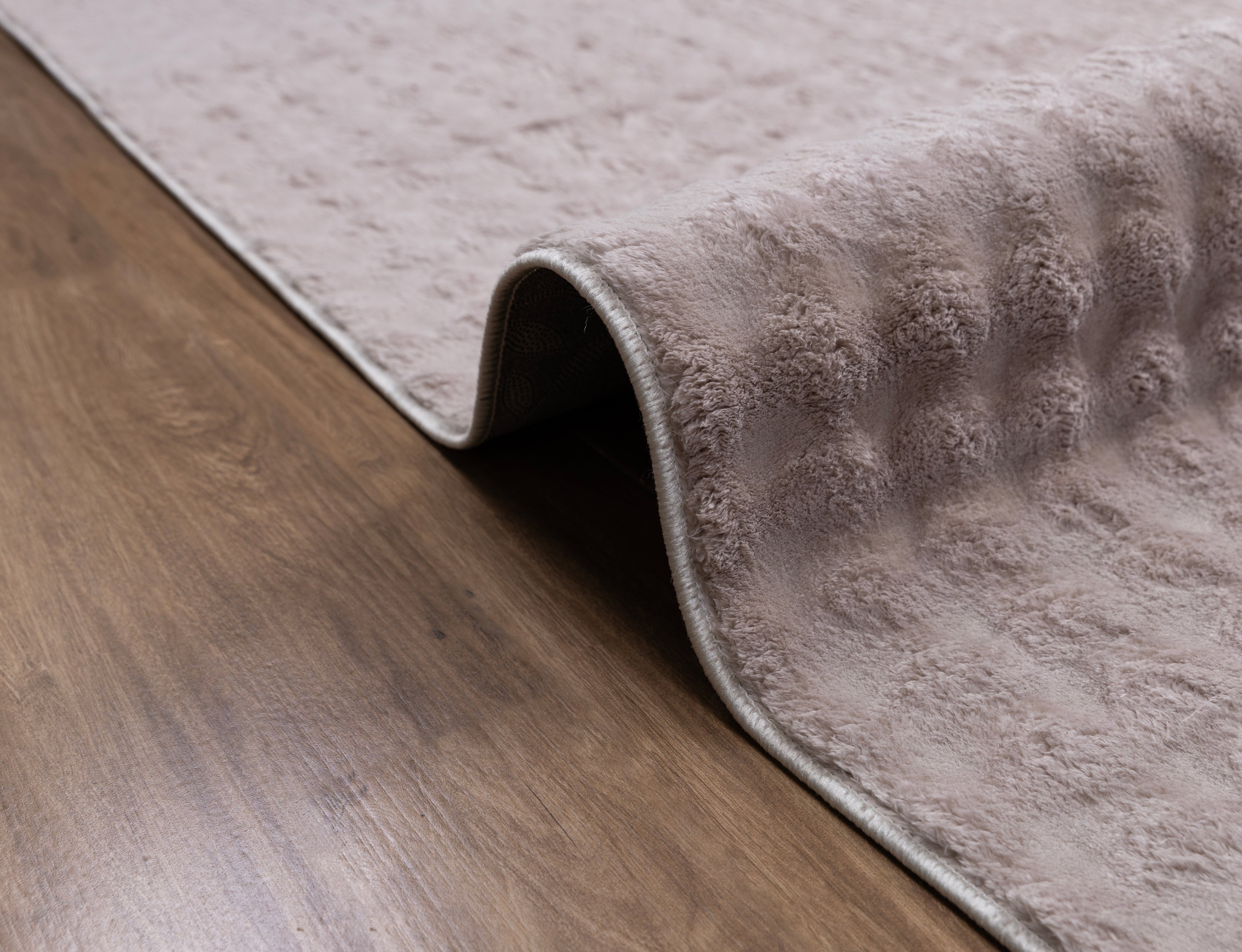 Velvet Pile Hallway Carpet Beige