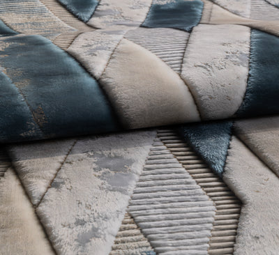 سجادة طباعة ديجيتال 7D - Modern Chevron - (Teal)