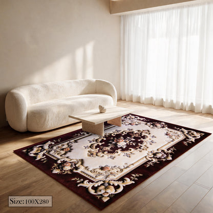 سجادة طباعة ديجيتال 7D - (بني × بيج) - Ribbon Weave