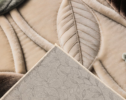 Forest Leaves - (Beige) 7D Digital Carpet Printed