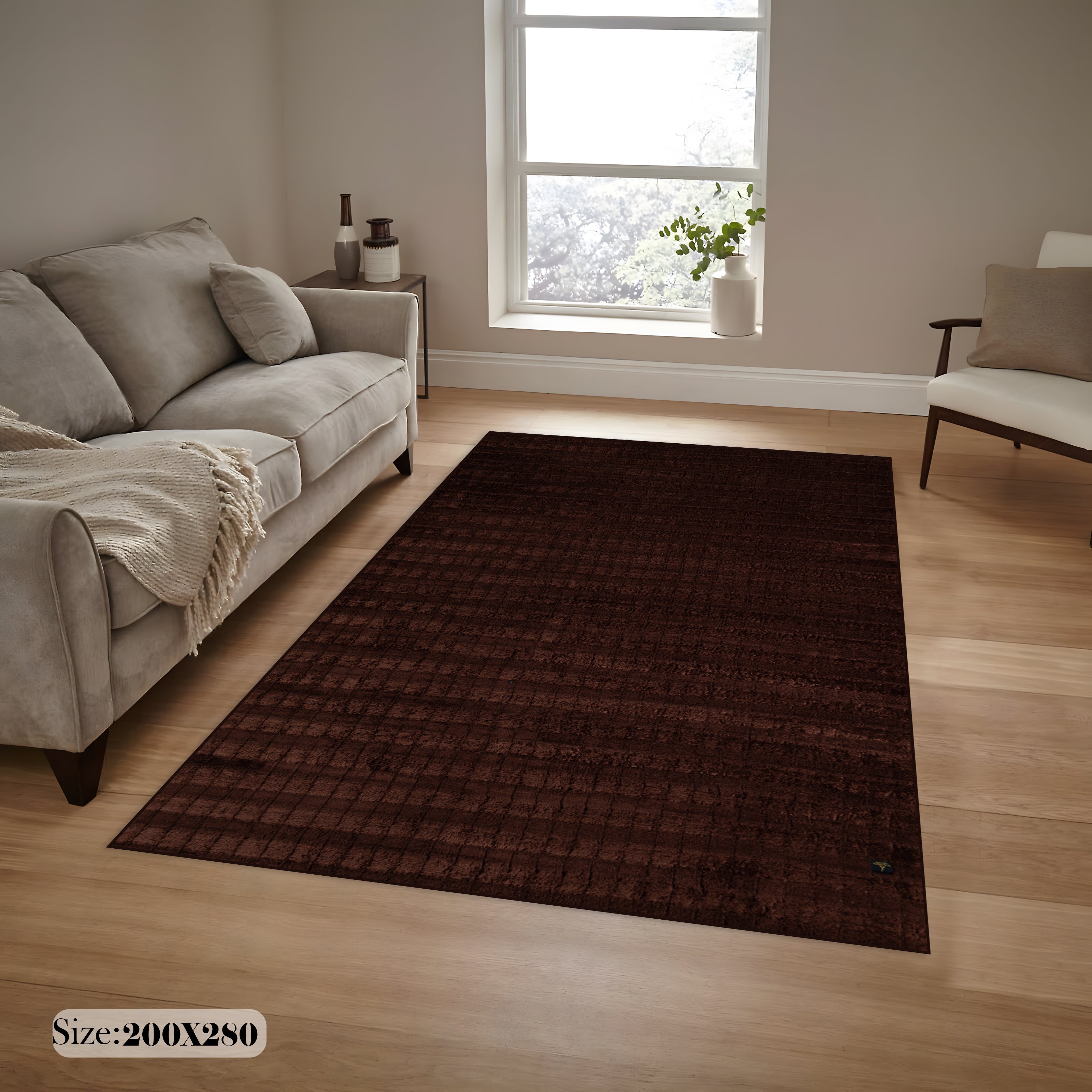 square velvet Brown