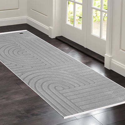 Elite Jacquard Corridor Carpet Modern Pattern (Grey)