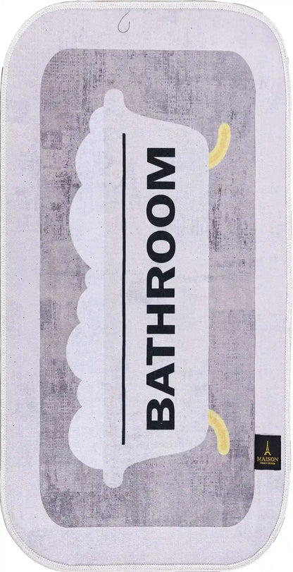 3D Digital Bathroom Mat Set Non Slip 3 Piece Bath Mat