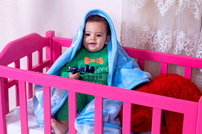 بطانية أطفال CozyNest (أزرق سماوي)