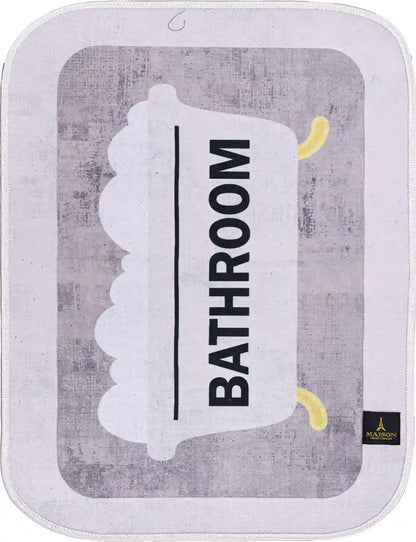 3D Digital Bathroom Mat Set Non Slip 3 Piece Bath Mat
