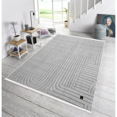 Elite Jacquard Carpet Modern Pattern (Gray)